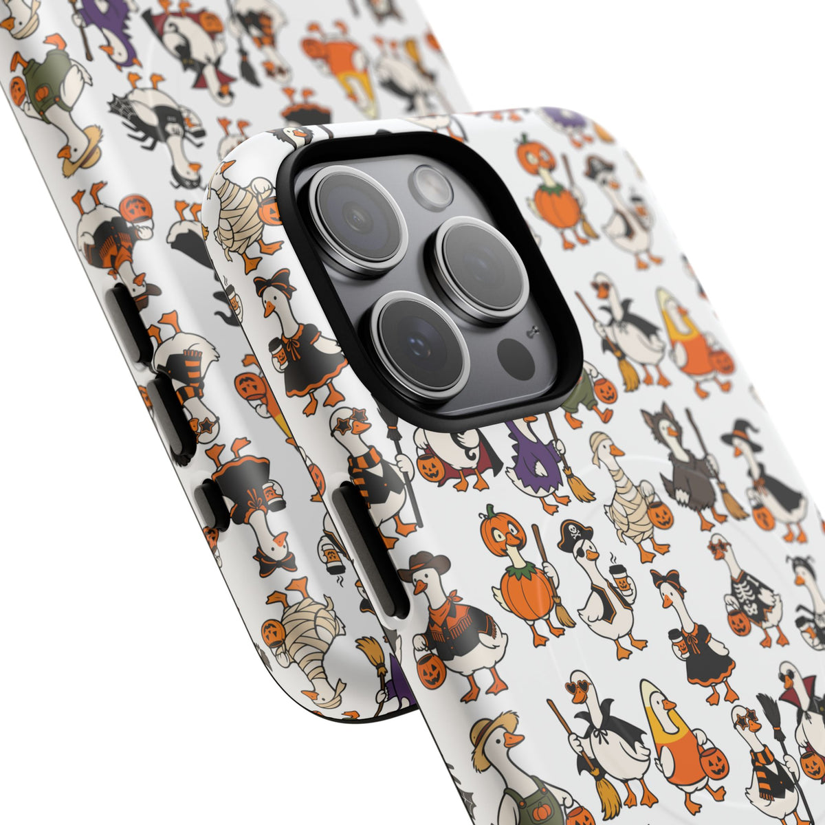Cute Halloween Ducks phone case White| Tough Magnetic Case