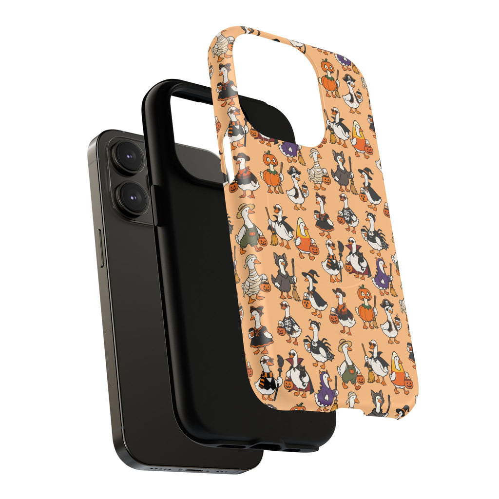 Cute Halloween Ducks phone case Orange | Tough Magnetic Case