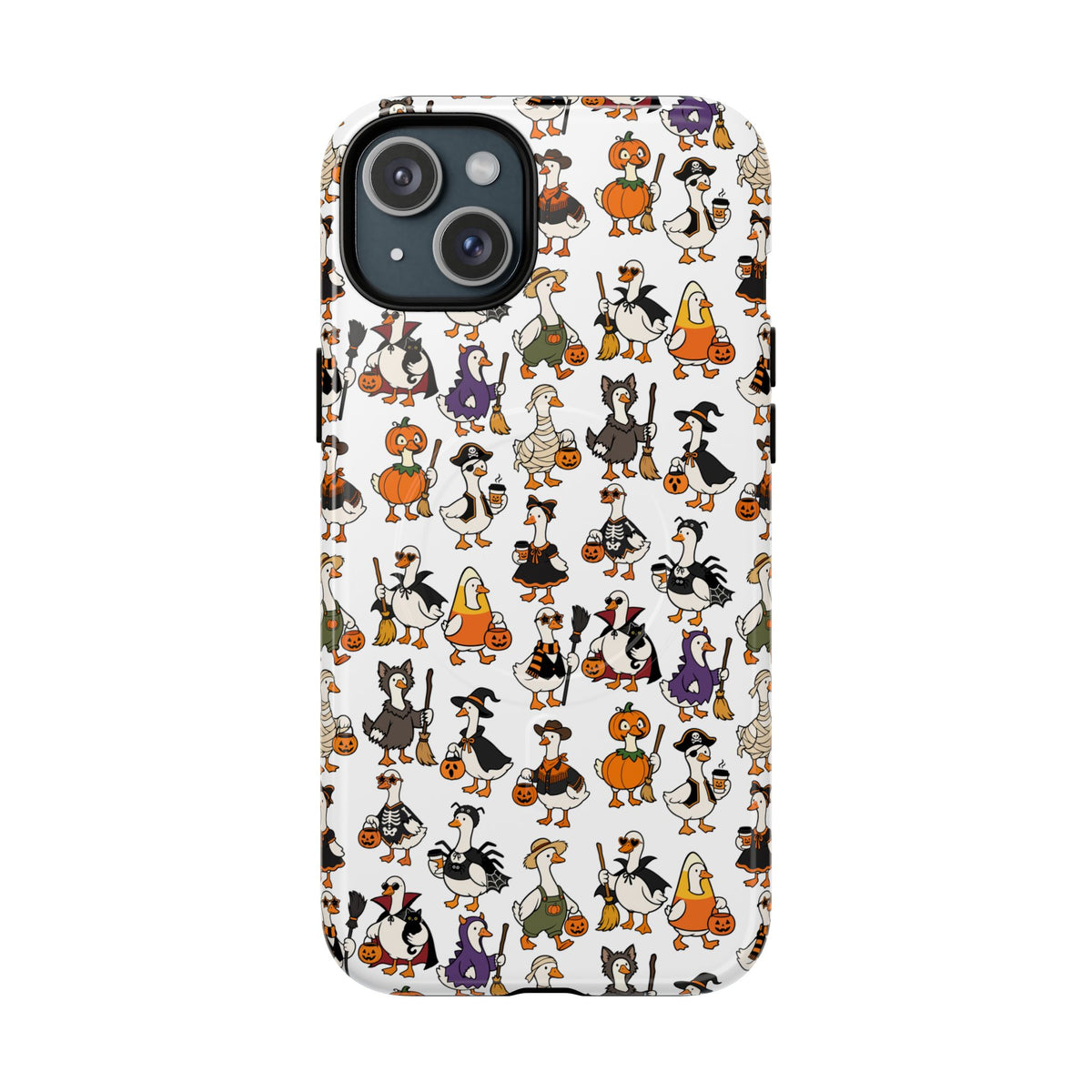 Cute Halloween Ducks phone case White| Tough Magnetic Case