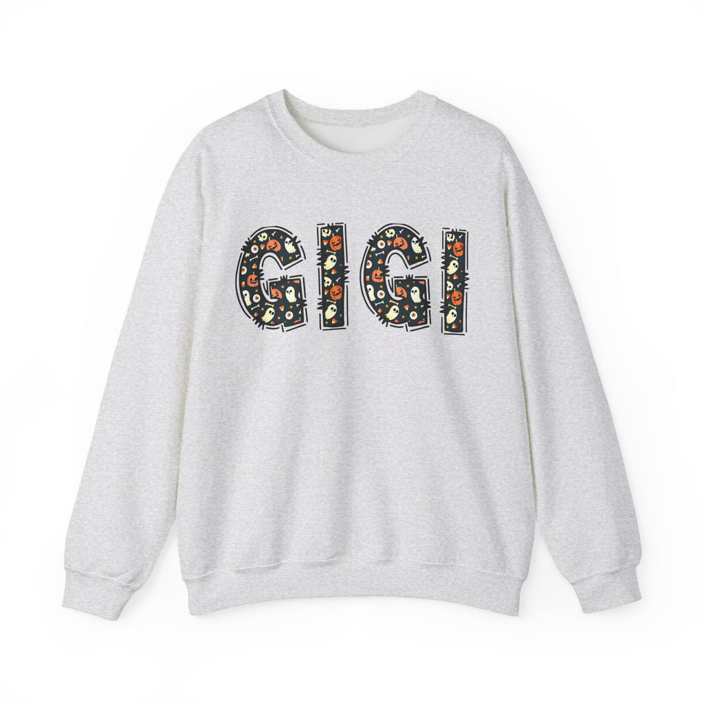 GIGI Pumpkin Skull Halloween Sweatshirt | Grandma Grandmother Mamaw Autumn Crew Sweater