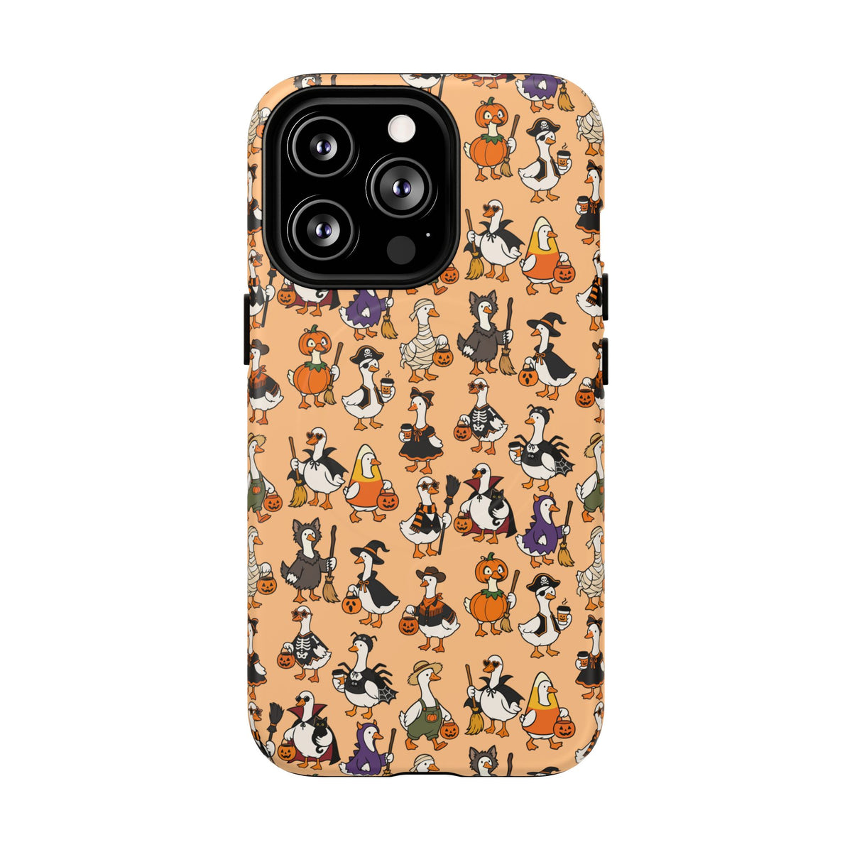 Cute Halloween Ducks phone case Orange | Tough Magnetic Case