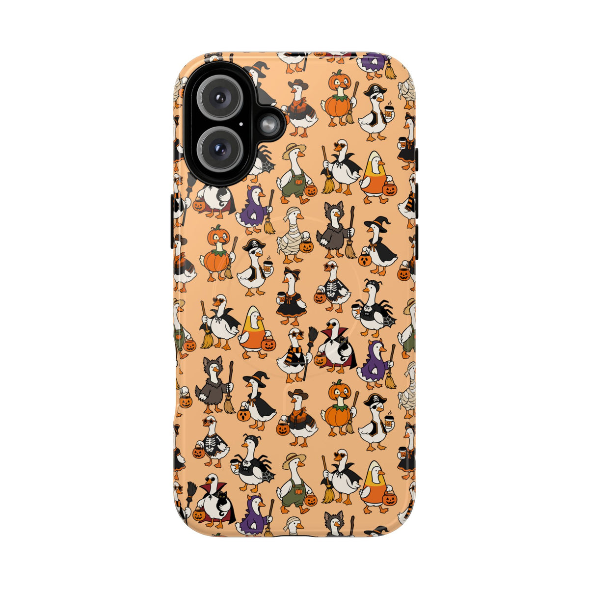 Cute Halloween Ducks phone case Orange | Tough Magnetic Case