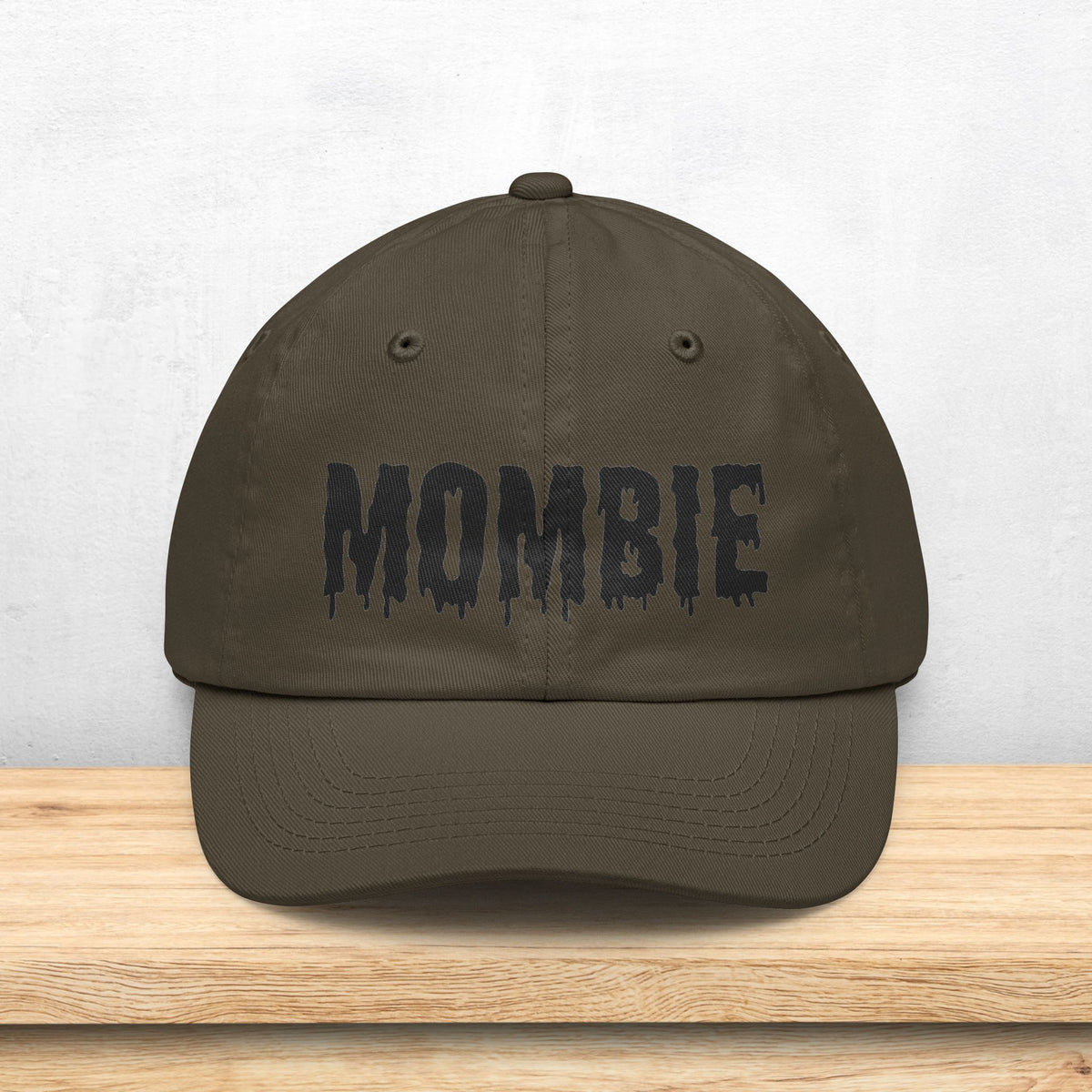 Mombie dripping horror font Dad Hat | Halloween mom cap