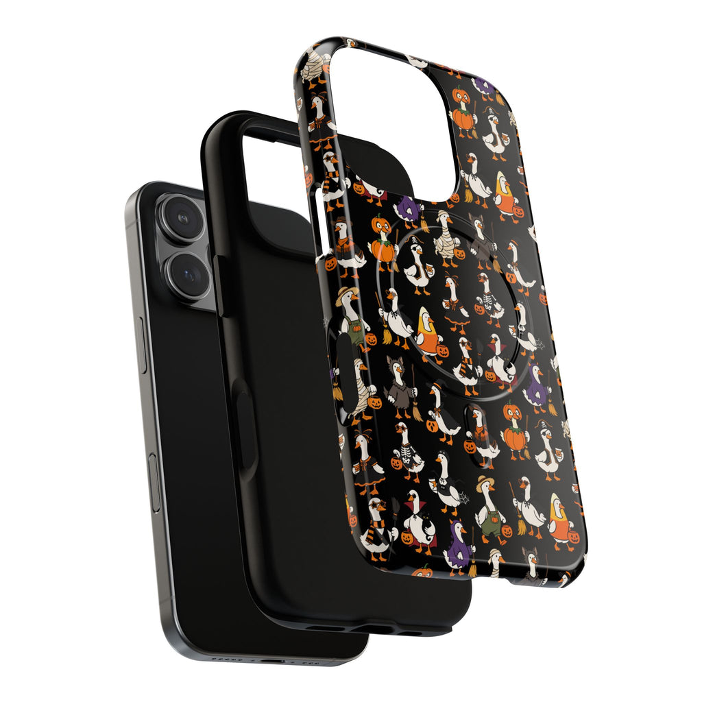 Cute Halloween Ducks phone case Black | Tough Magnetic Case