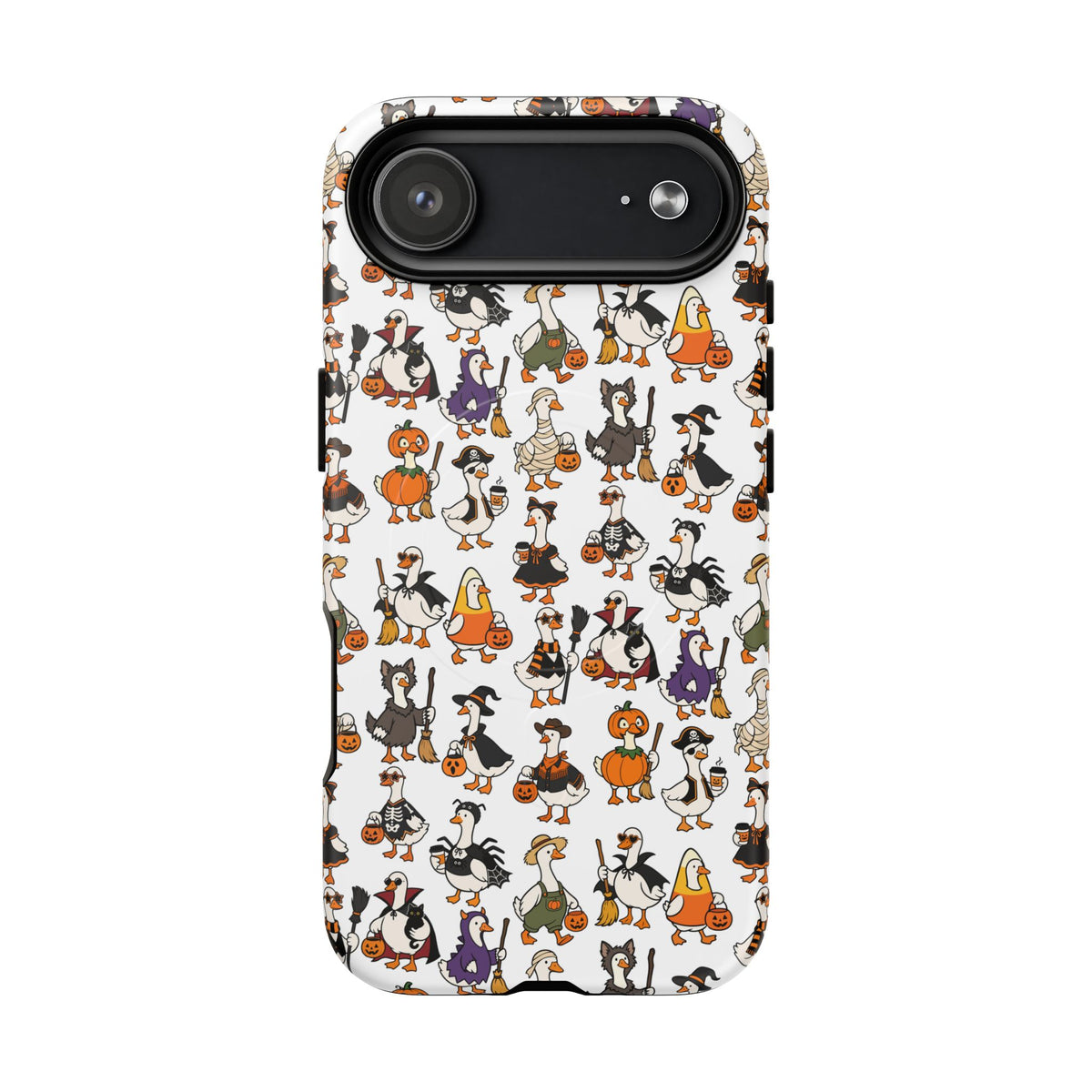 Cute Halloween Ducks phone case White| Tough Magnetic Case