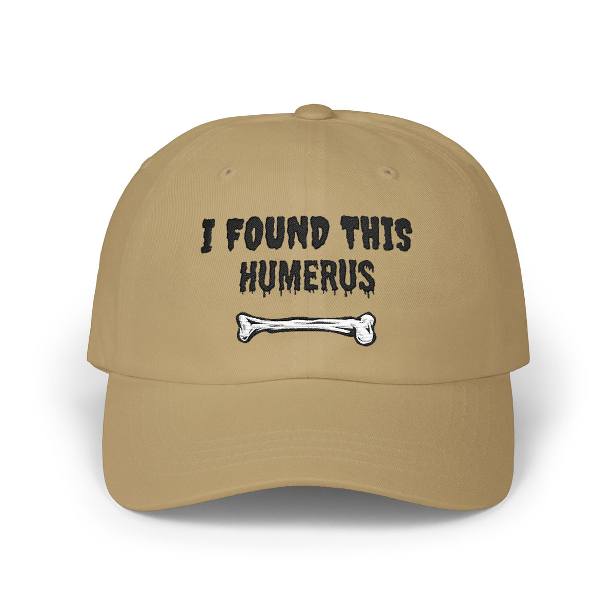 I Found This Humerus bone Dad Cap | Funny Skeleton Skull Hat | Halloween Pun