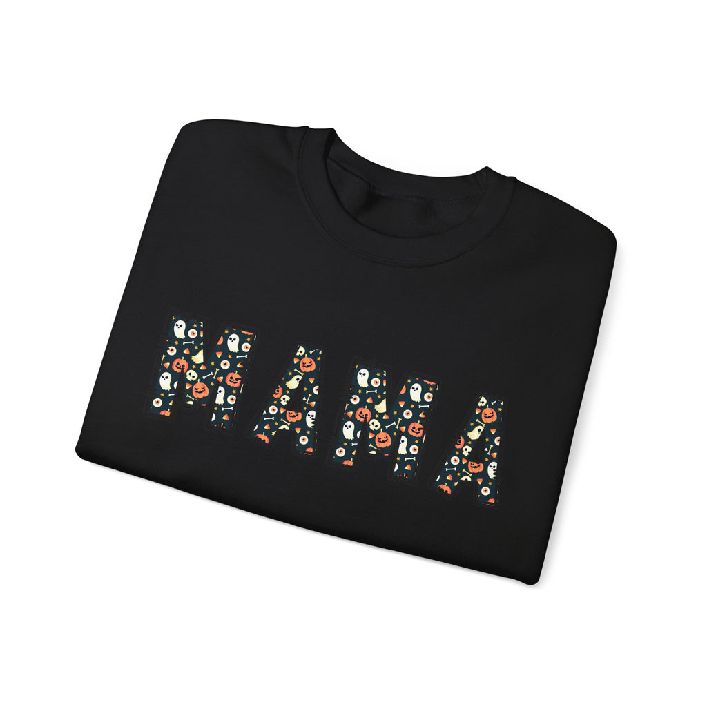 Halloween MAMA sweatshirt | Pumpkin ghost skull lettering crewneck
