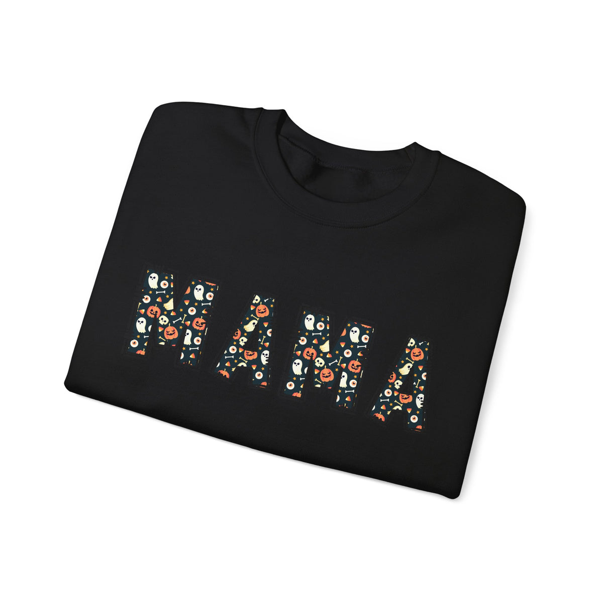 Halloween MAMA sweatshirt | Pumpkin ghost skull lettering crewneck
