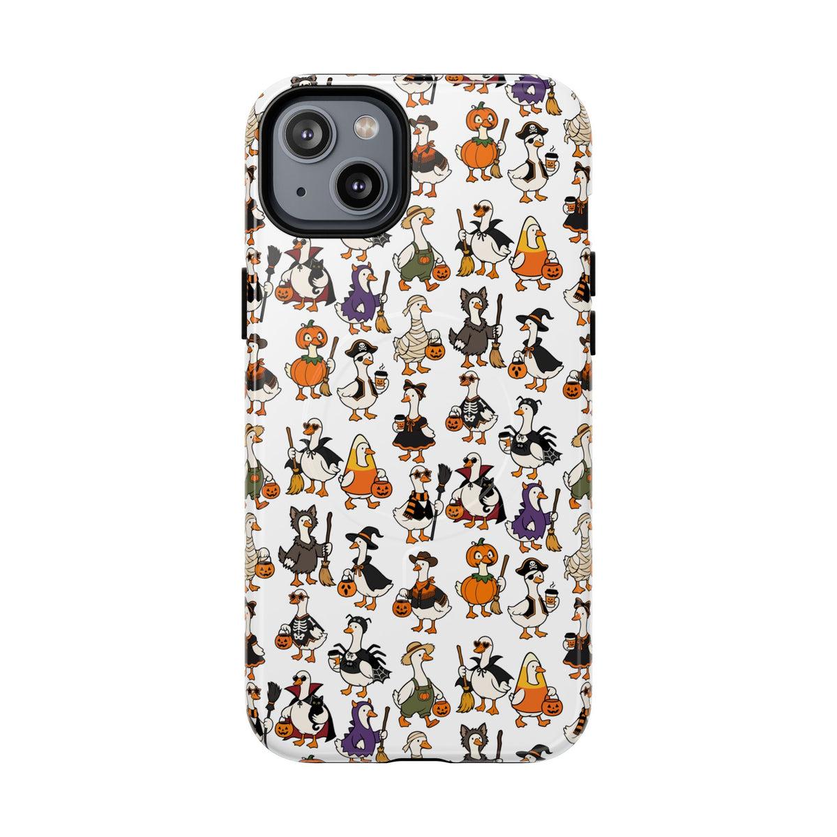 Cute Halloween Ducks phone case White| Tough Magnetic Case