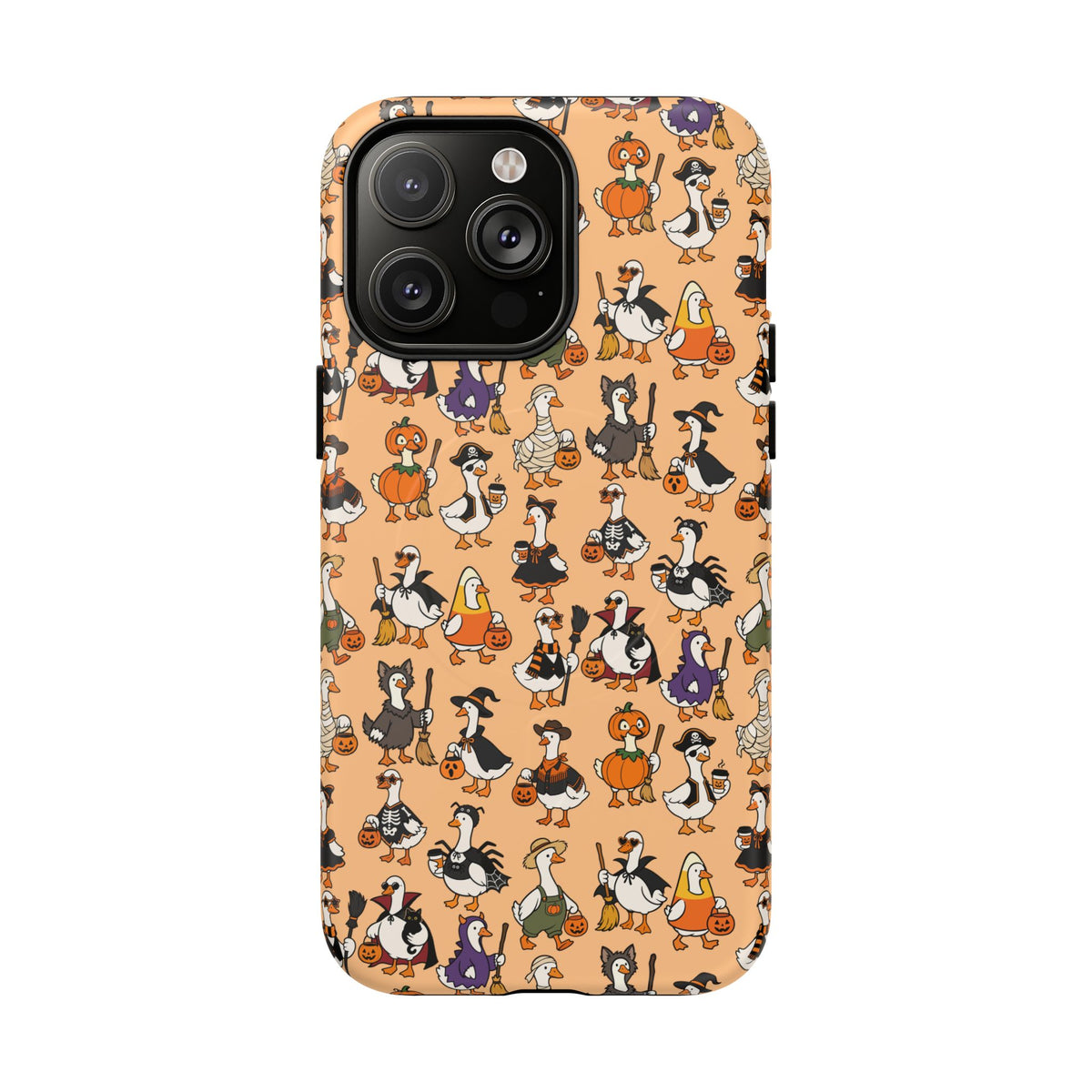 Cute Halloween Ducks phone case Orange | Tough Magnetic Case
