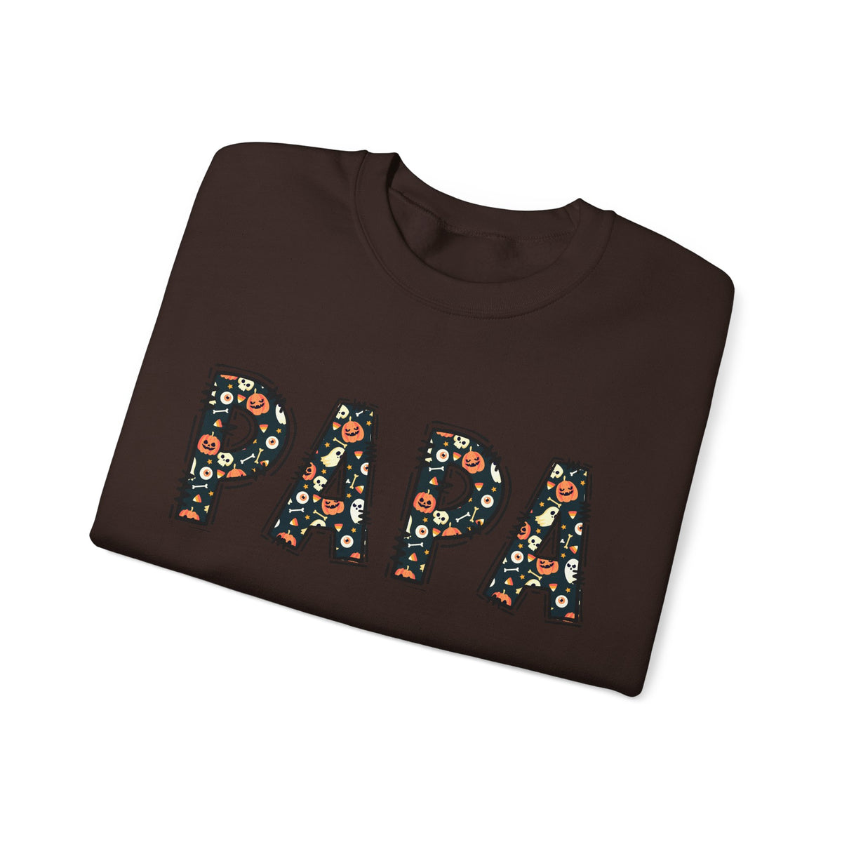 Papa Pumpkin Skull Halloween Sweatshirt | Dad Father Grandpa Grandfather Autumn Crew Halloween Sweater