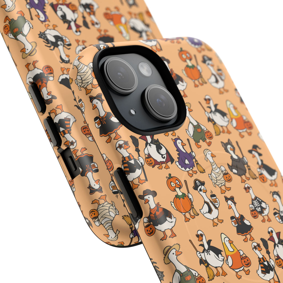 Cute Halloween Ducks phone case Orange | Tough Magnetic Case