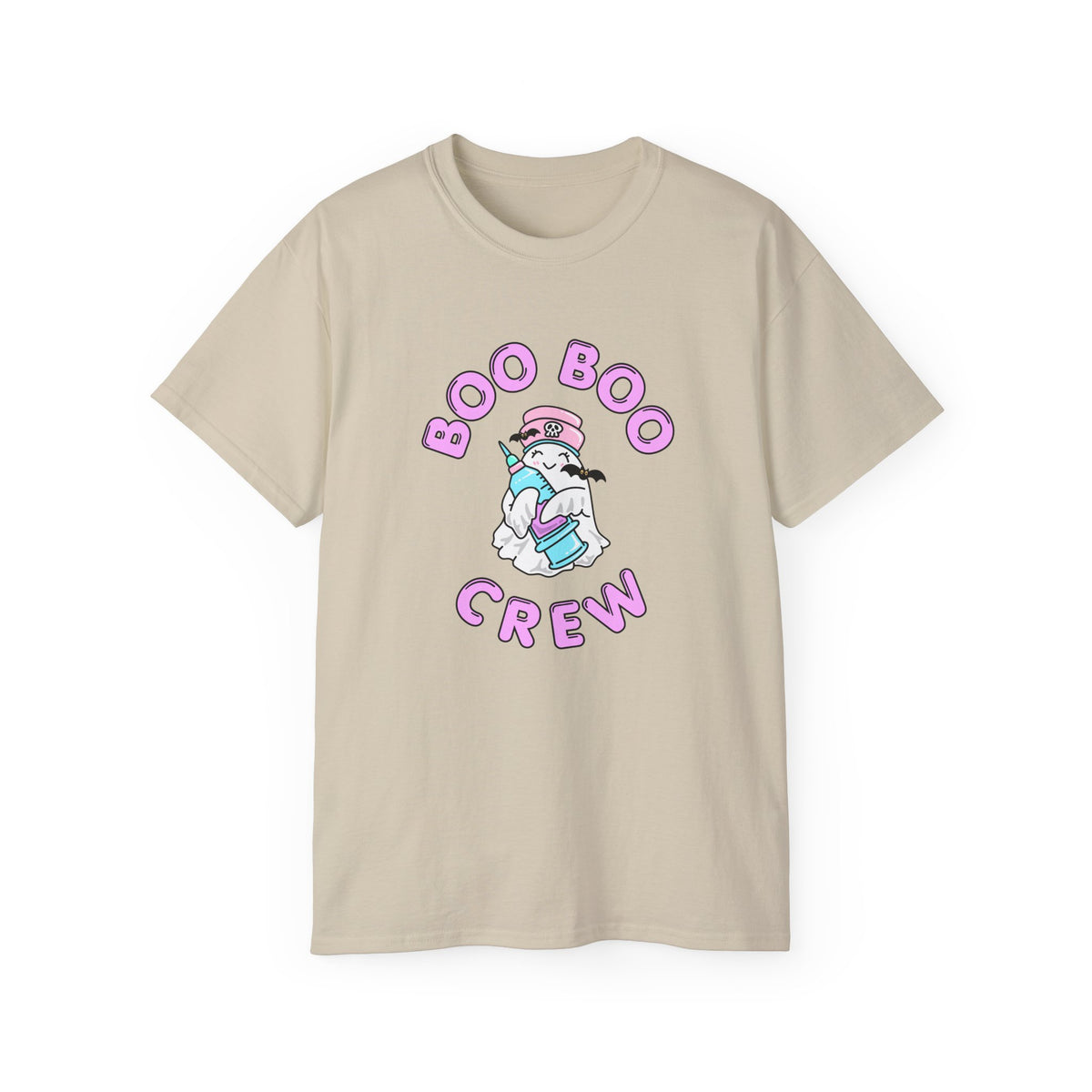 Boo Boo Crew Tee — Cute Phlebotomist Nurse RN PRN DR Ghost Nursing Pharmacy Tech Halloween T‑Shirt
