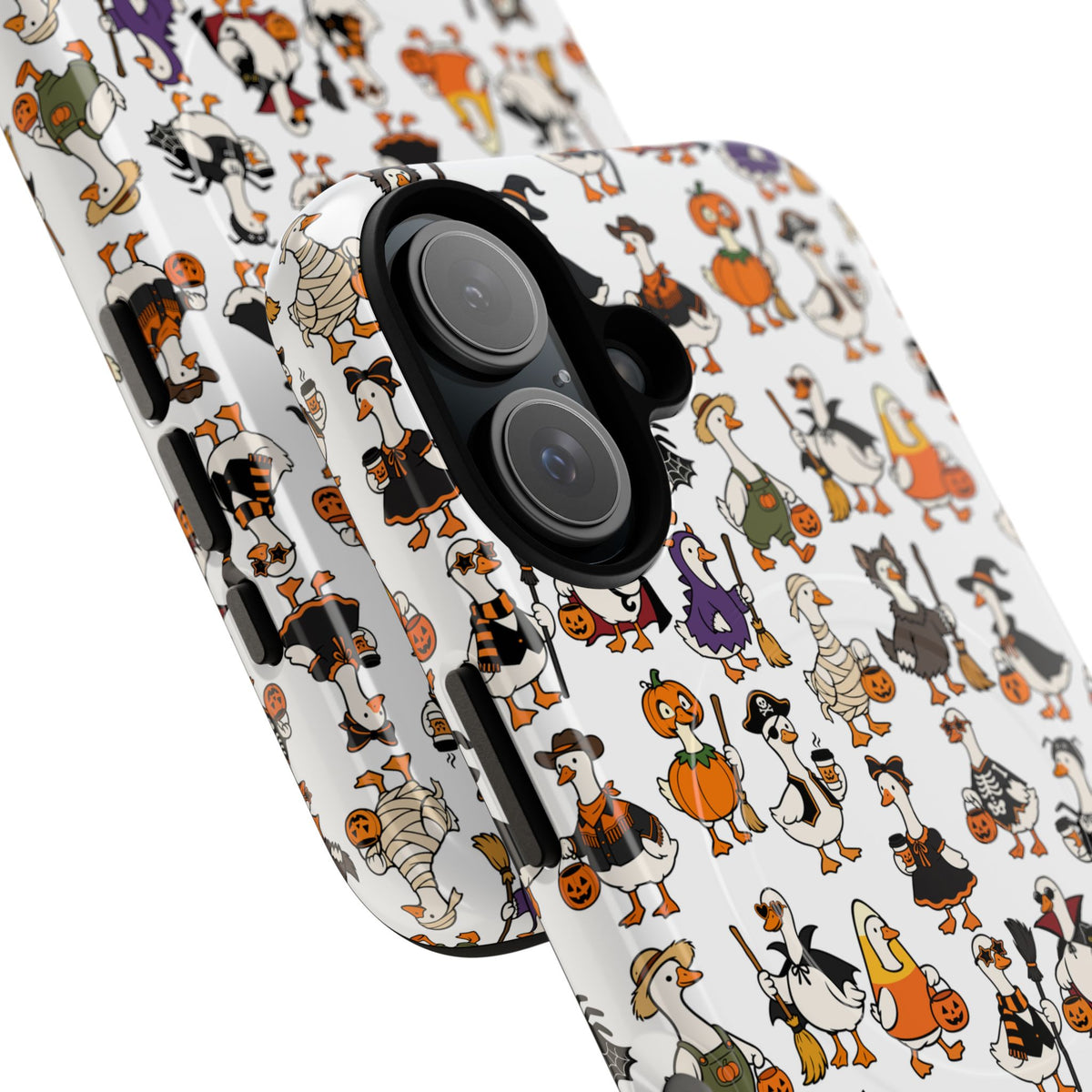 Cute Halloween Ducks phone case White| Tough Magnetic Case