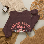 Crewneck Sweatshirt — “Ghost Town Glam” Cute Western Cowboy Cowgirl Ghost Halloween Pullover