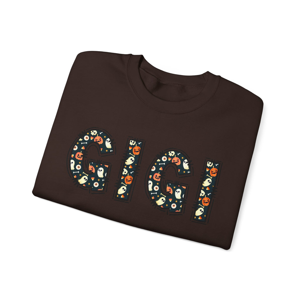 GIGI Pumpkin Skull Halloween Sweatshirt | Grandma Grandmother Mamaw Autumn Crew Sweater