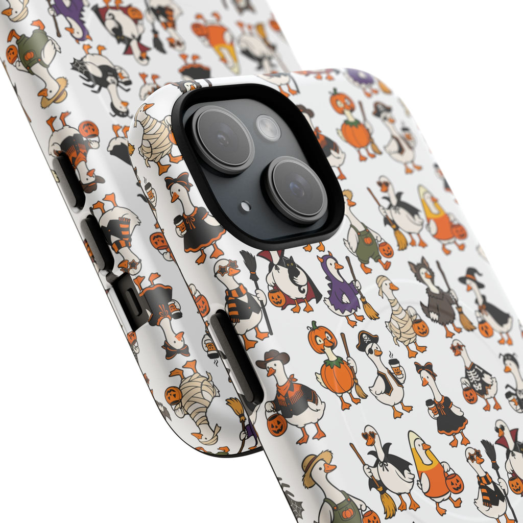 Cute Halloween Ducks phone case White| Tough Magnetic Case