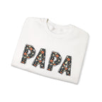 Papa Pumpkin Skull Halloween Sweatshirt | Dad Father Grandpa Grandfather Autumn Crew Halloween Sweater