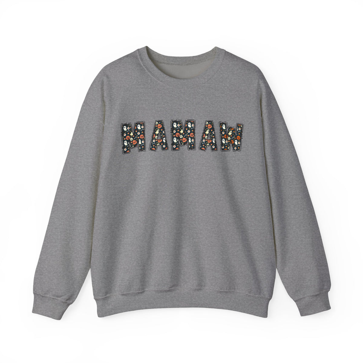 Mamaw Pumpkin Skull Halloween Sweatshirt | Grandma Embroidered Autumn Crew