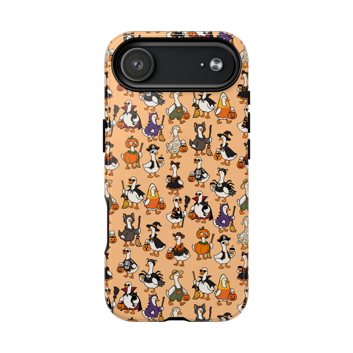 Cute Halloween Ducks phone case Orange | Tough Magnetic Case