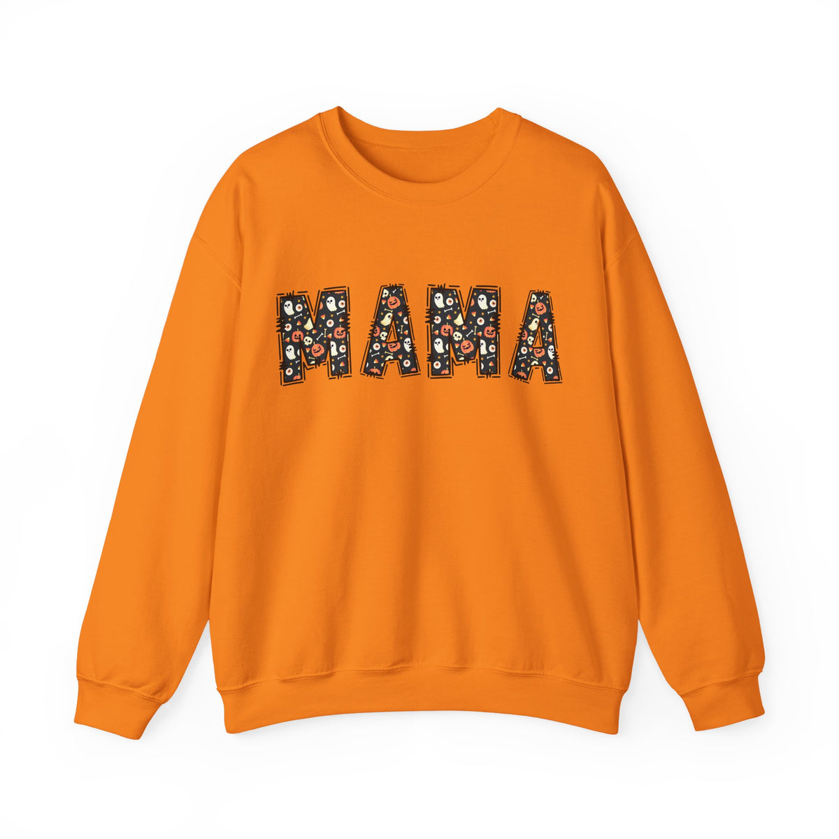 Halloween MAMA sweatshirt | Pumpkin ghost skull lettering crewneck