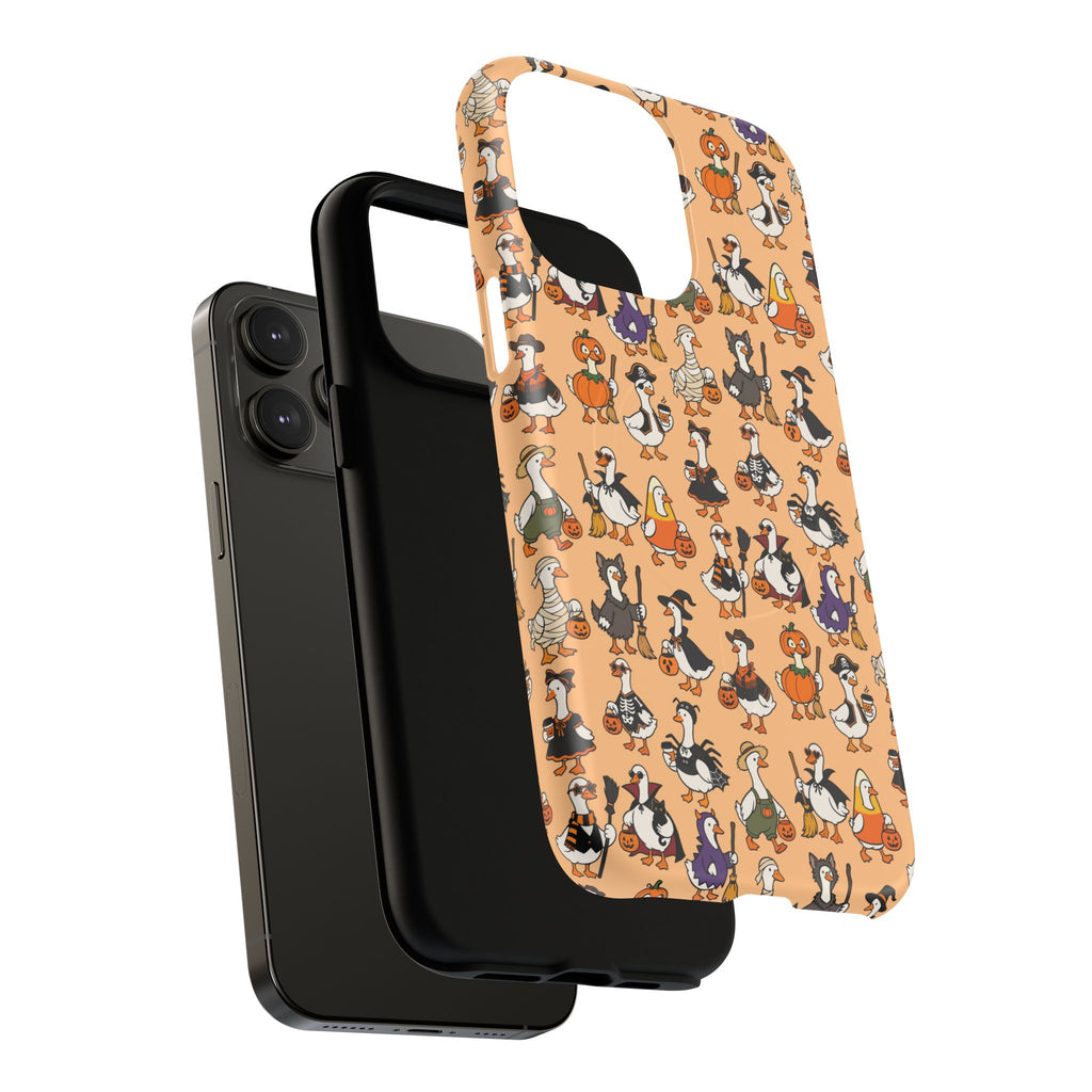 Cute Halloween Ducks phone case Orange | Tough Magnetic Case
