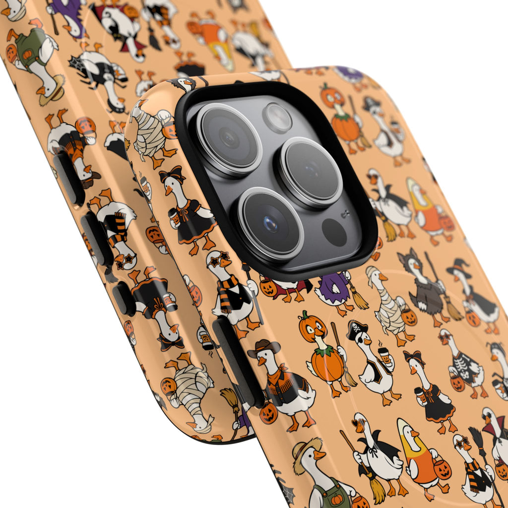 Cute Halloween Ducks phone case Orange | Tough Magnetic Case