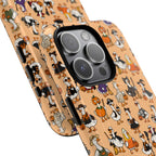 Cute Halloween Ducks phone case Orange | Tough Magnetic Case
