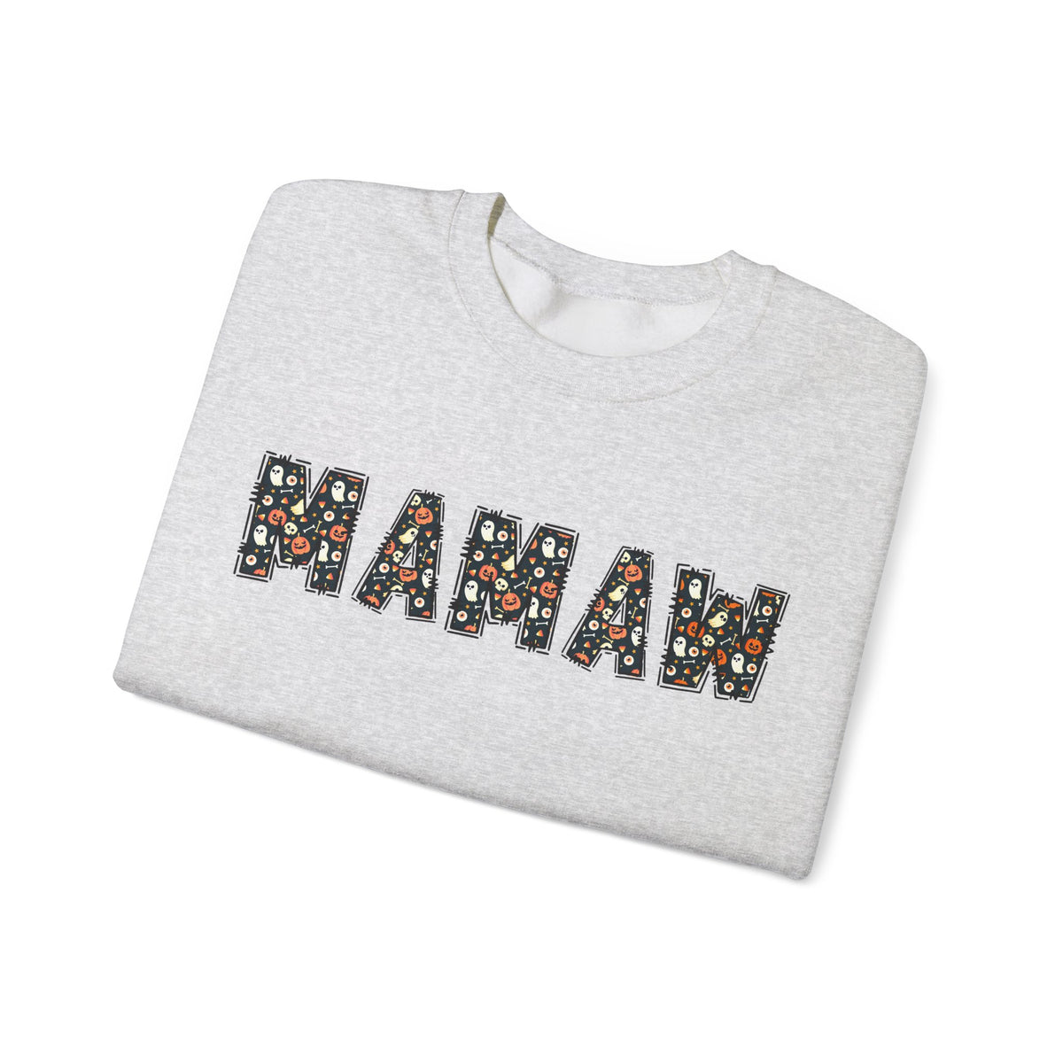Mamaw Pumpkin Skull Halloween Sweatshirt | Grandma Embroidered Autumn Crew