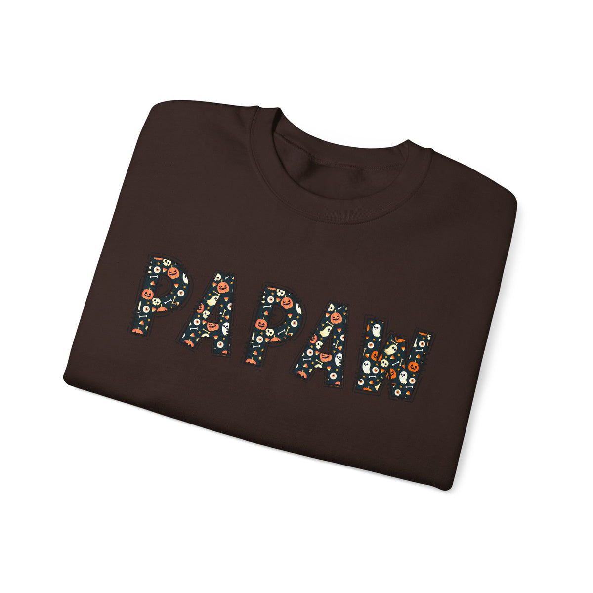 Papaw Pumpkin Skull Halloween Sweatshirt | Grandpa Autumn Crew Halloween Sweater