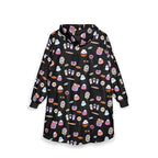 Cute Halloween Treats Hooded Blanket | Ghosts, Candy, Cupcakes Pattern