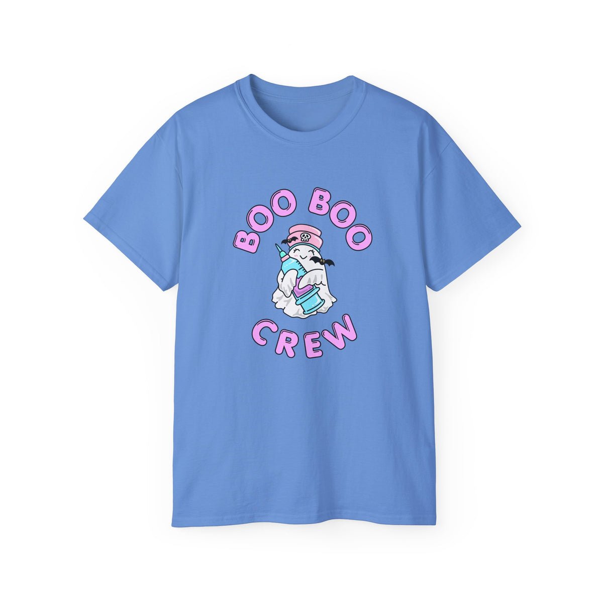 Boo Boo Crew Tee — Cute Phlebotomist Nurse RN PRN DR Ghost Nursing Pharmacy Tech Halloween T‑Shirt