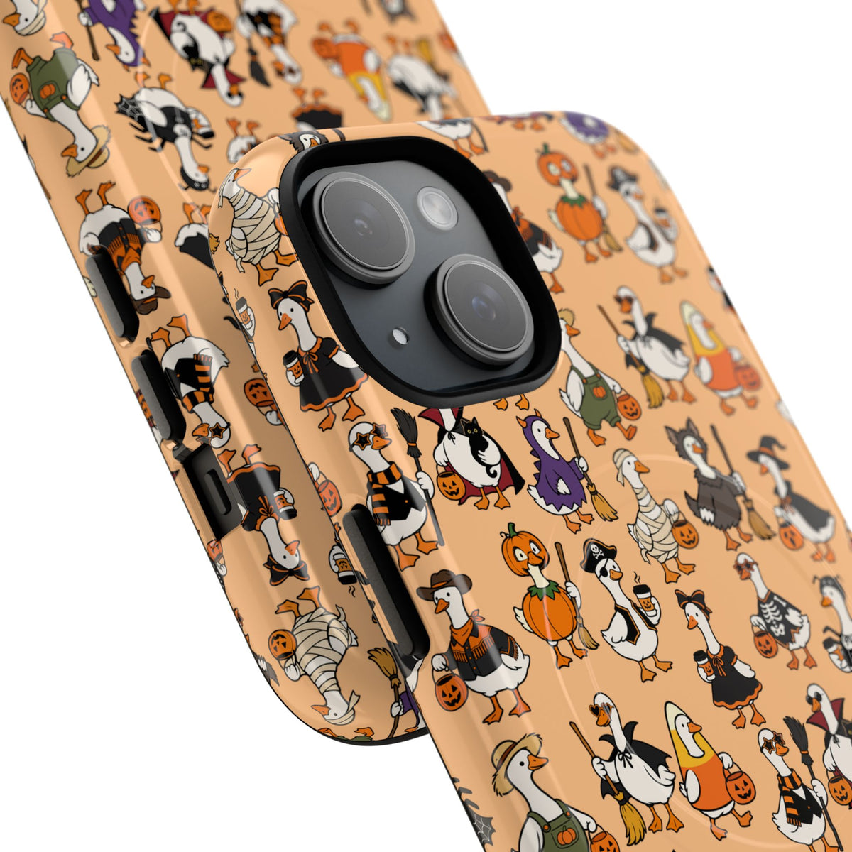 Cute Halloween Ducks phone case Orange | Tough Magnetic Case