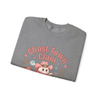 Crewneck Sweatshirt — “Ghost Town Glam” Cute Western Cowboy Cowgirl Ghost Halloween Pullover
