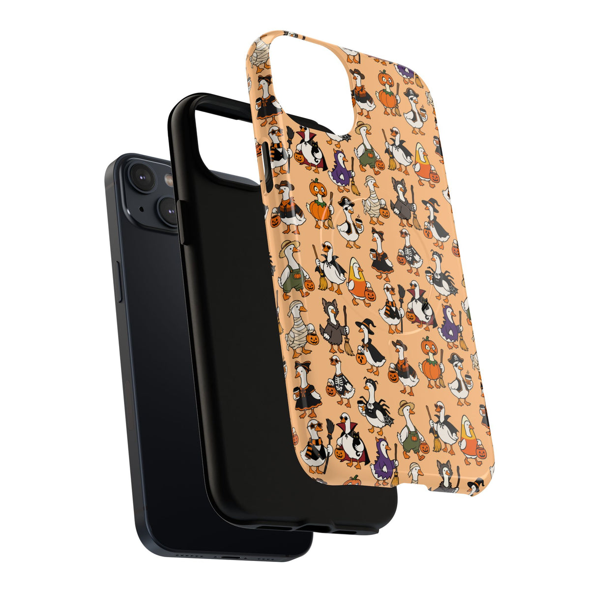 Cute Halloween Ducks phone case Orange | Tough Magnetic Case