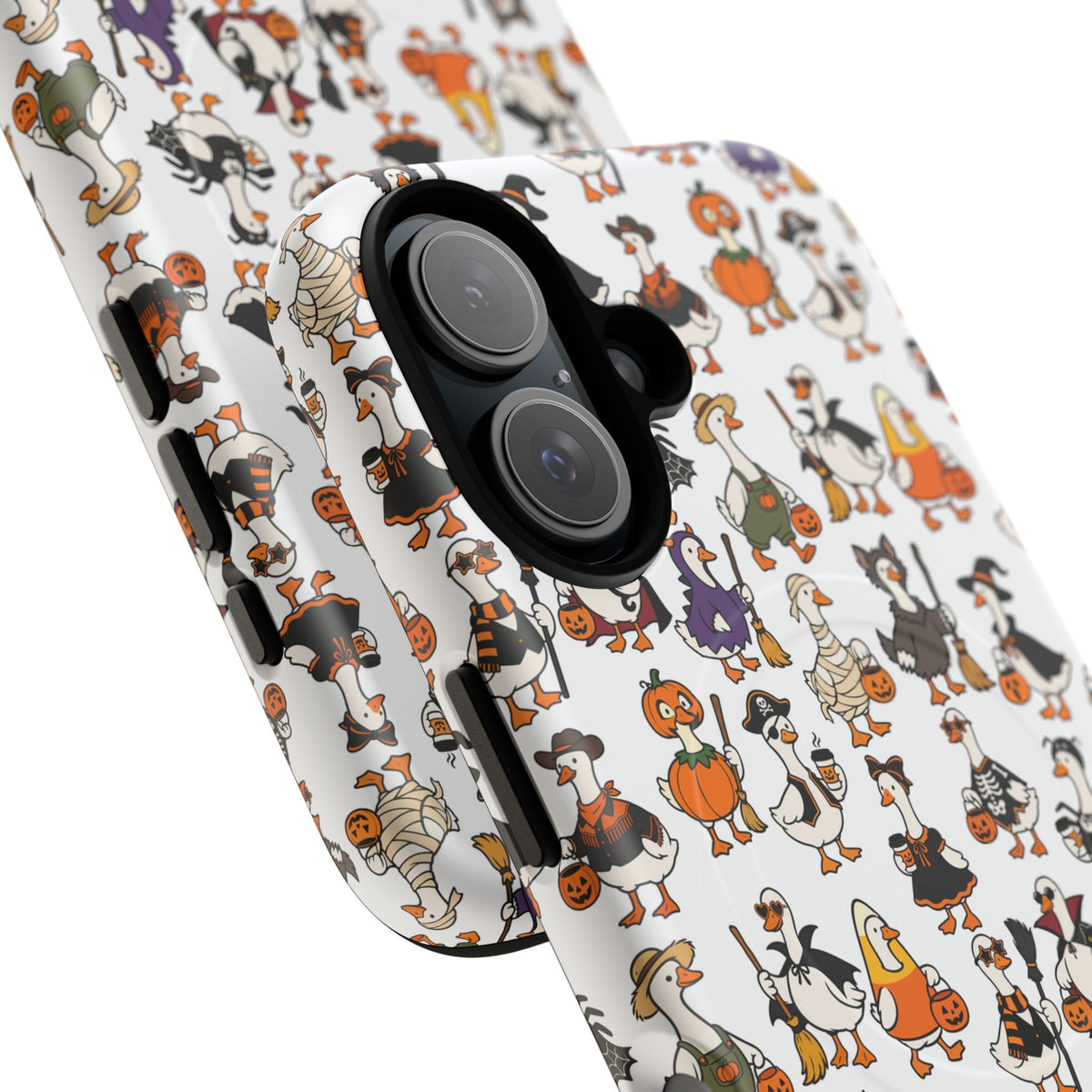 Cute Halloween Ducks phone case White| Tough Magnetic Case