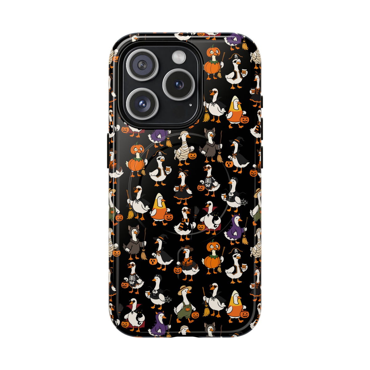 Cute Halloween Ducks phone case Black | Tough Magnetic Case