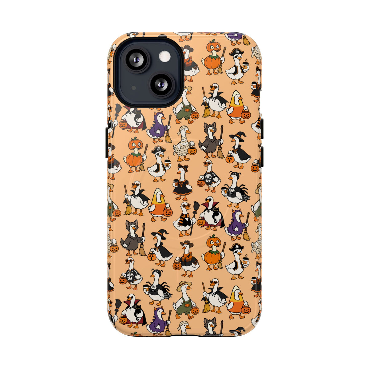 Cute Halloween Ducks phone case Orange | Tough Magnetic Case