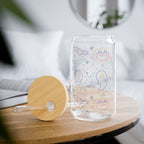 Cute Pastel Ghosts Sipper Glass Jar Halloween Cup