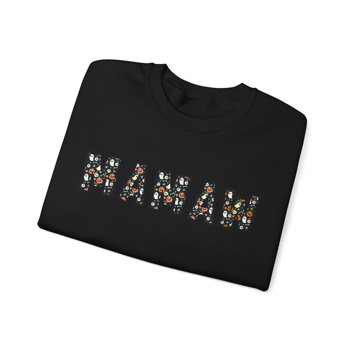 Mamaw Pumpkin Skull Halloween Sweatshirt | Grandma Embroidered Autumn Crew