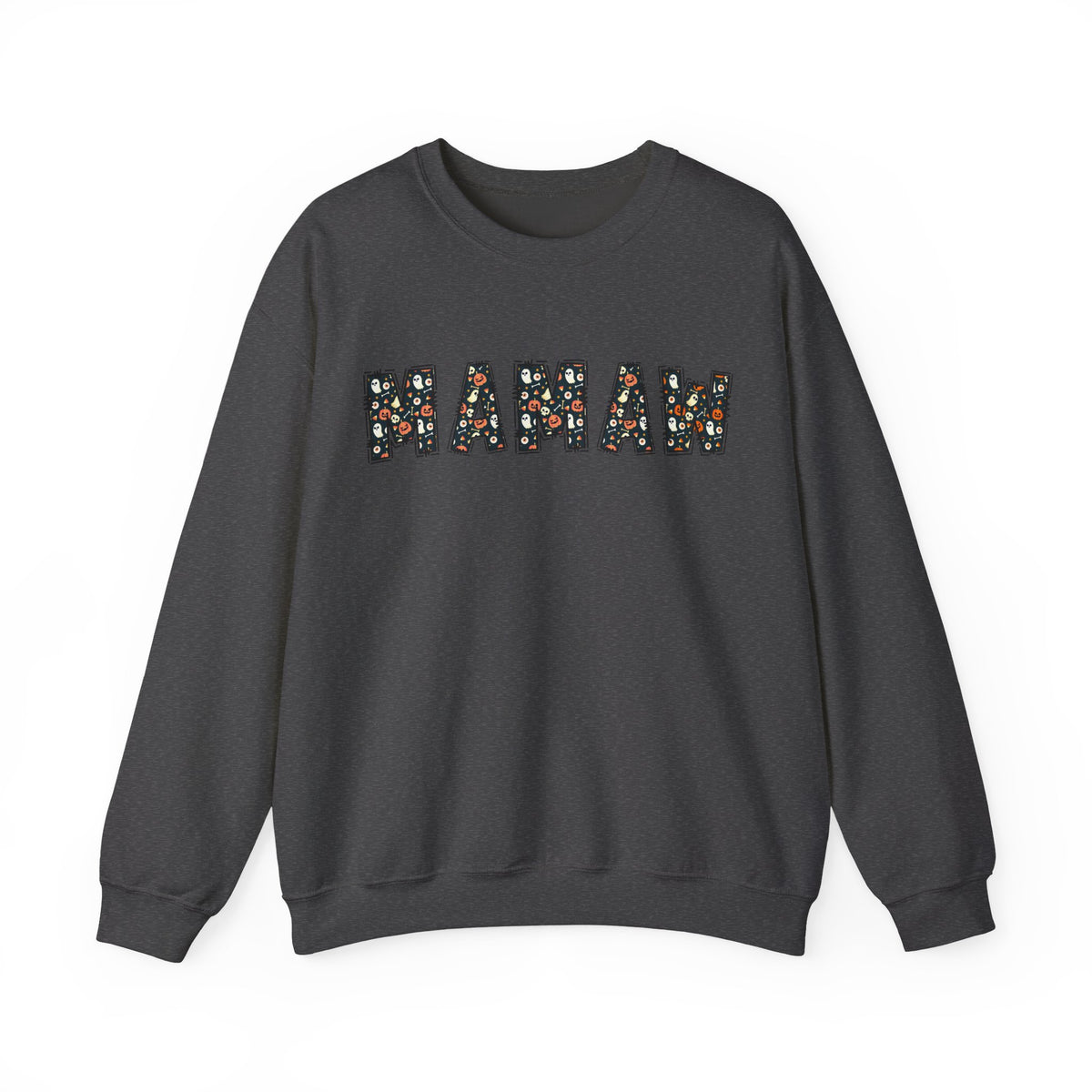 Mamaw Pumpkin Skull Halloween Sweatshirt | Grandma Embroidered Autumn Crew