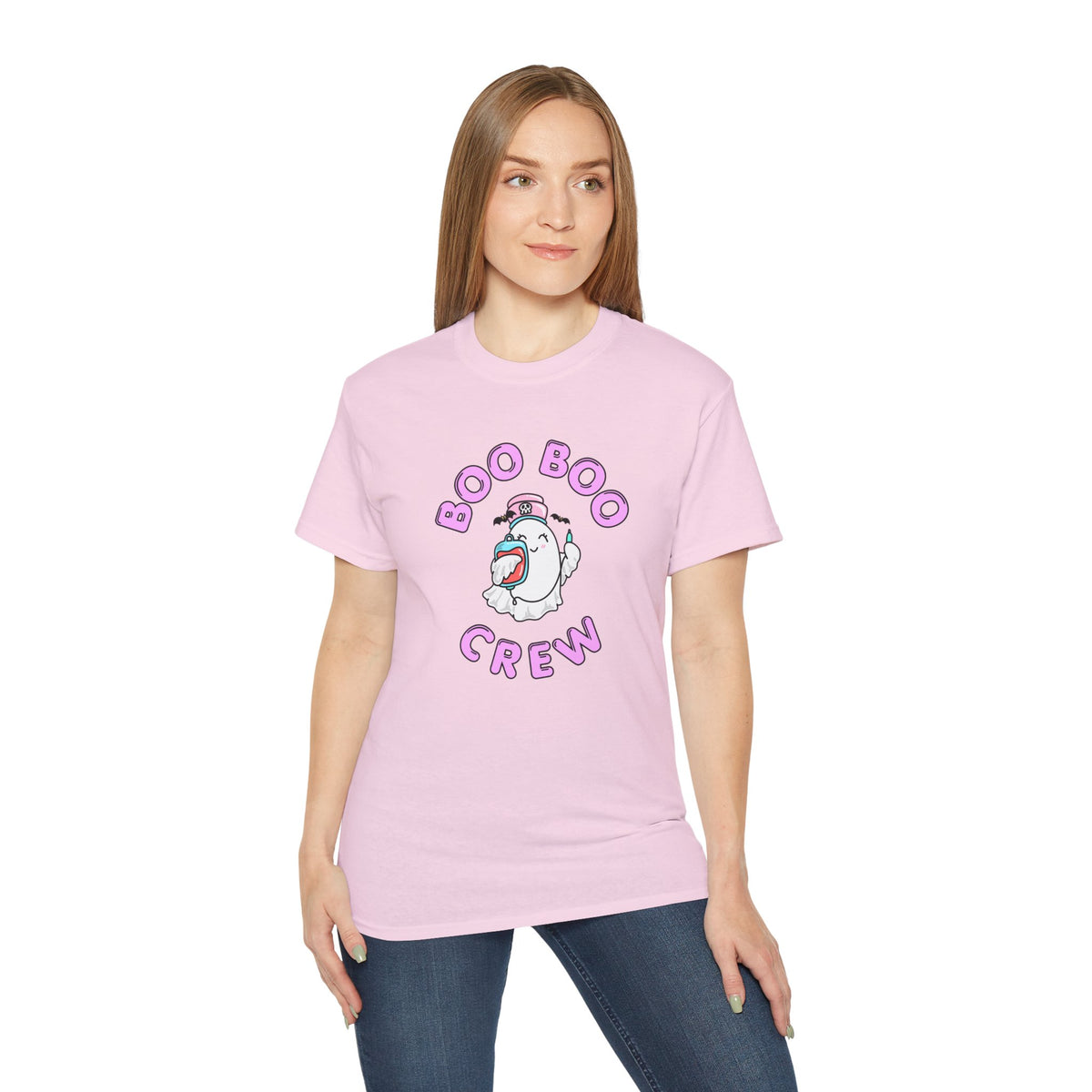 Boo Boo Crew Tee — Cute Phlebotomist Nurse RN PRN DR Ghost Nursing Pharmacy Halloween T‑Shirt