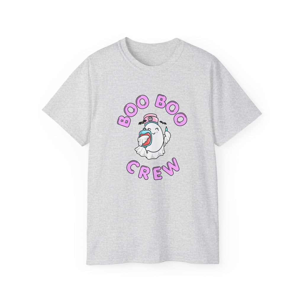 Boo Boo Crew Tee — Cute Phlebotomist Nurse RN PRN DR Ghost Nursing Pharmacy Halloween T‑Shirt