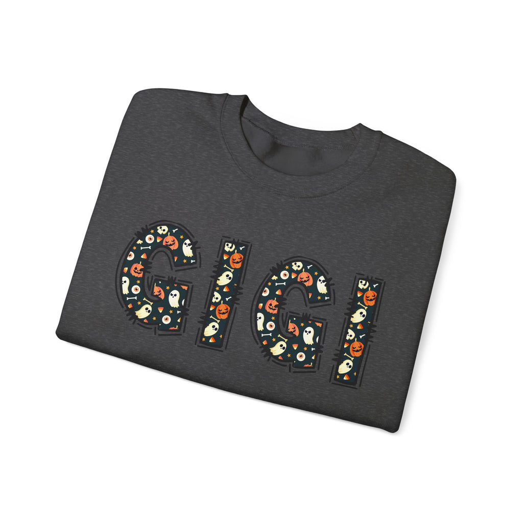 GIGI Pumpkin Skull Halloween Sweatshirt | Grandma Grandmother Mamaw Autumn Crew Sweater