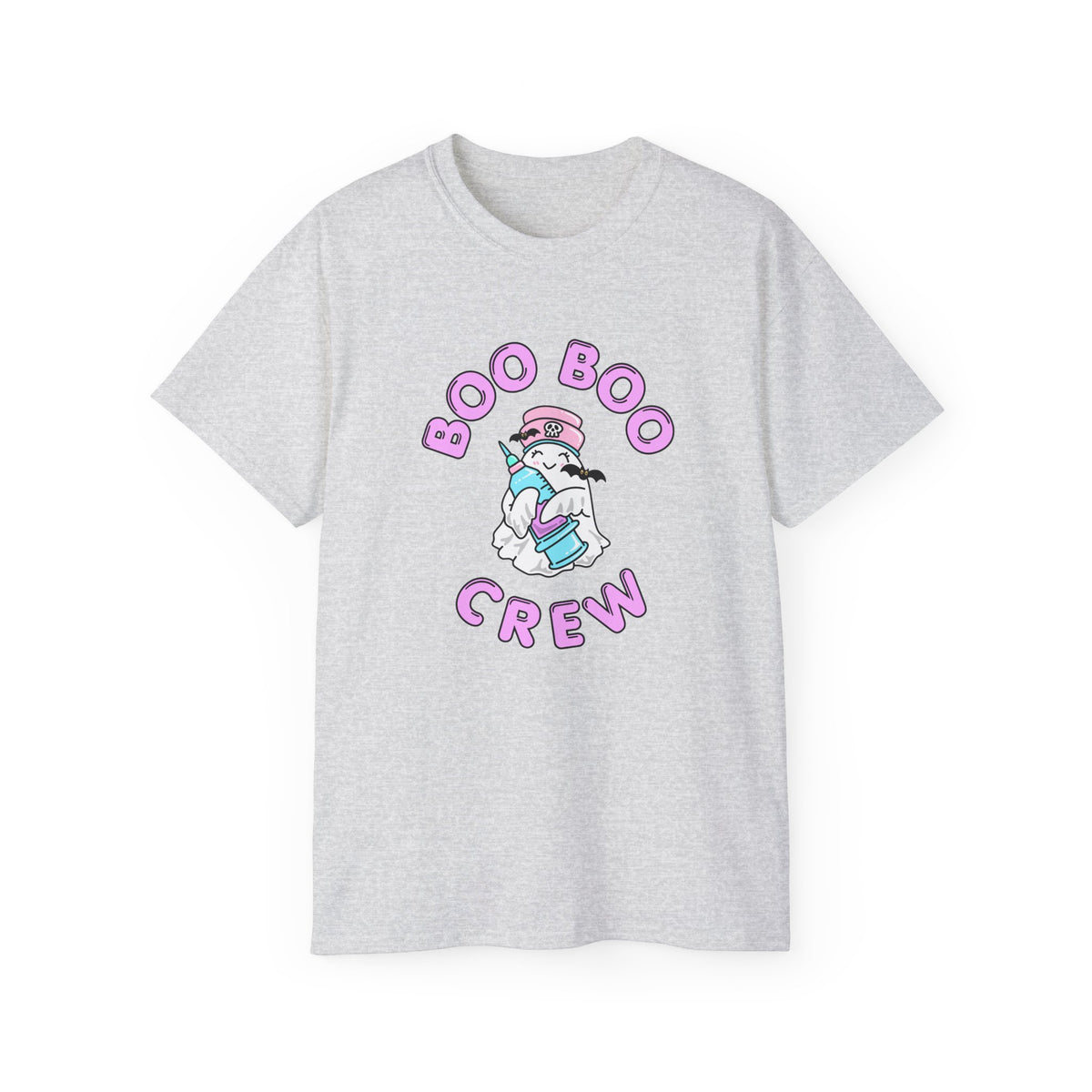 Boo Boo Crew Tee — Cute Phlebotomist Nurse RN PRN DR Ghost Nursing Pharmacy Tech Halloween T‑Shirt