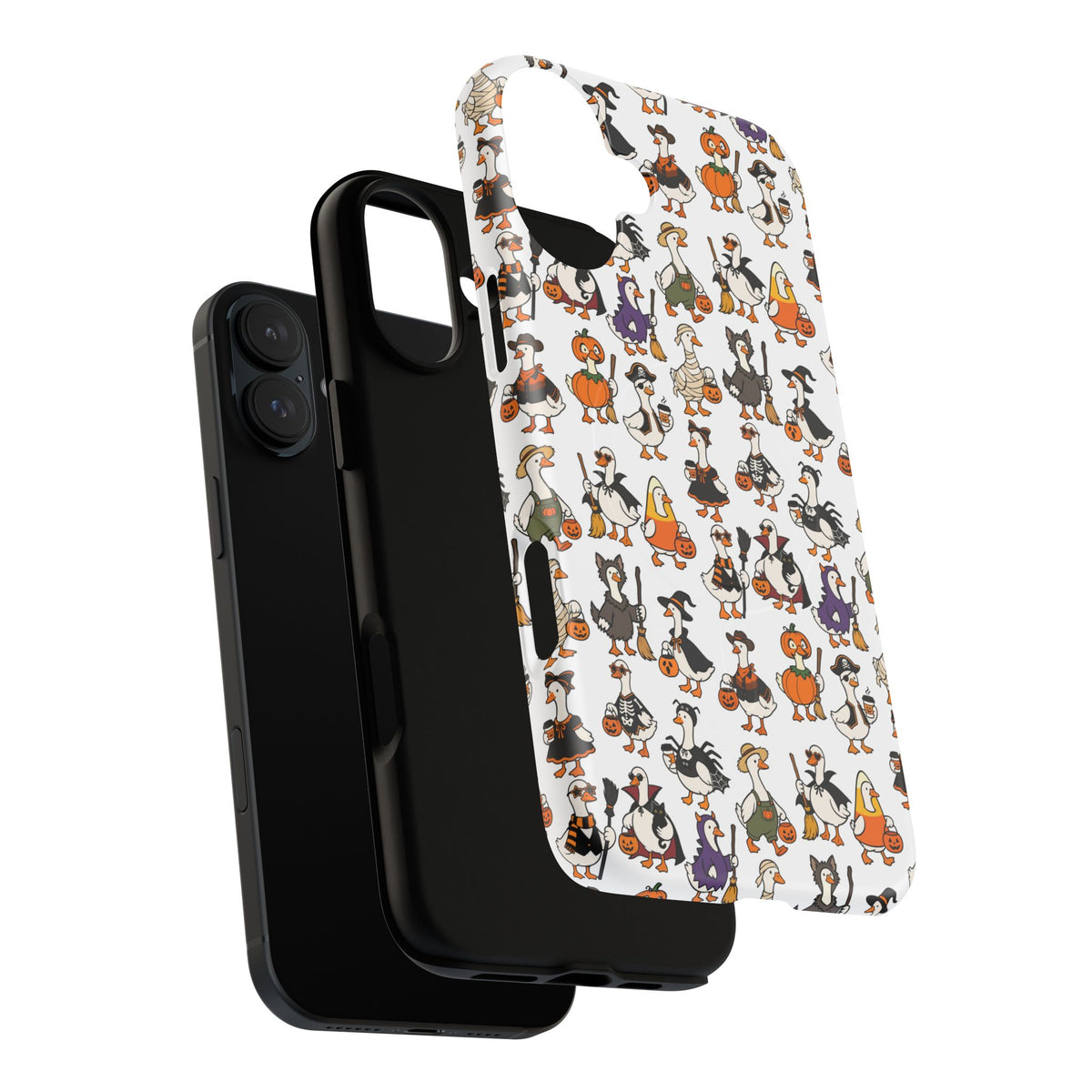 Cute Halloween Ducks phone case White| Tough Magnetic Case