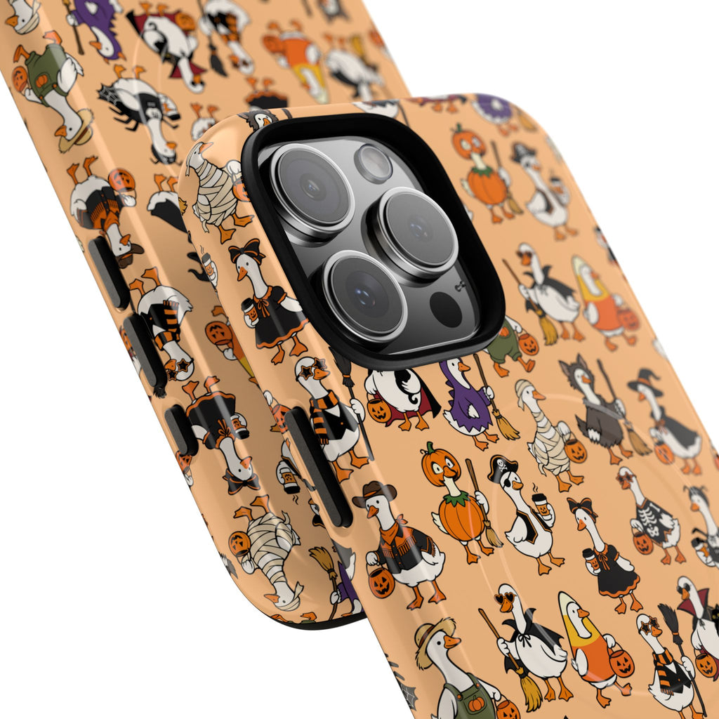 Cute Halloween Ducks phone case Orange | Tough Magnetic Case