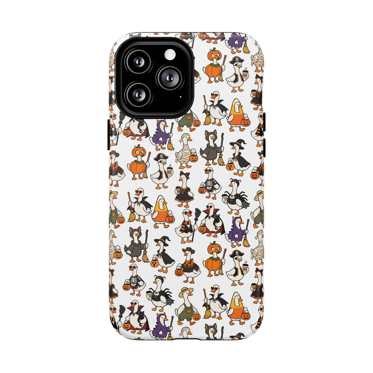 Cute Halloween Ducks phone case White| Tough Magnetic Case
