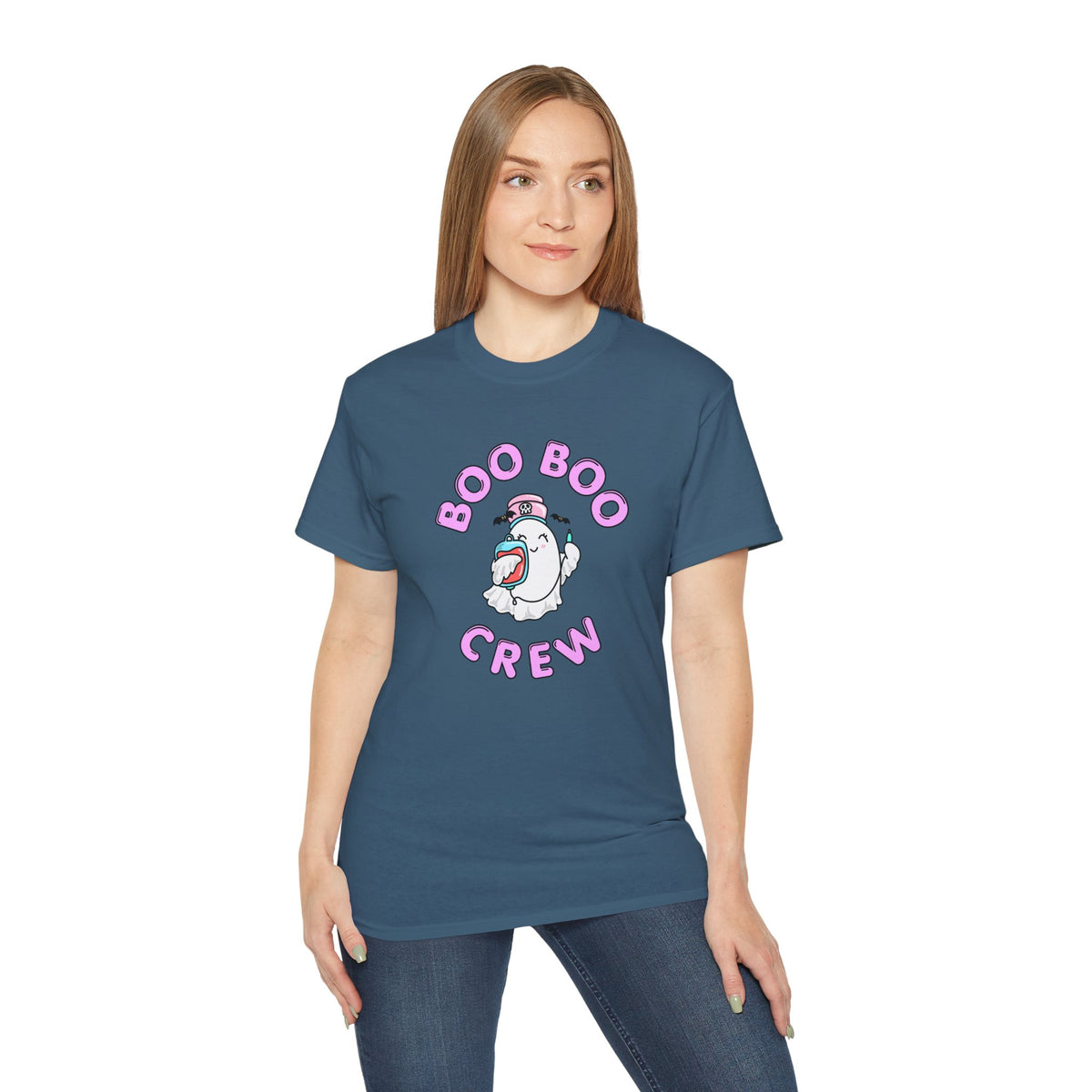 Boo Boo Crew Tee — Cute Phlebotomist Nurse RN PRN DR Ghost Nursing Pharmacy Halloween T‑Shirt
