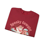Crewneck Sweatshirt — “Spooky Cowgirl” Cute Western Cowboy Cowgirl Ghost Halloween Pullover